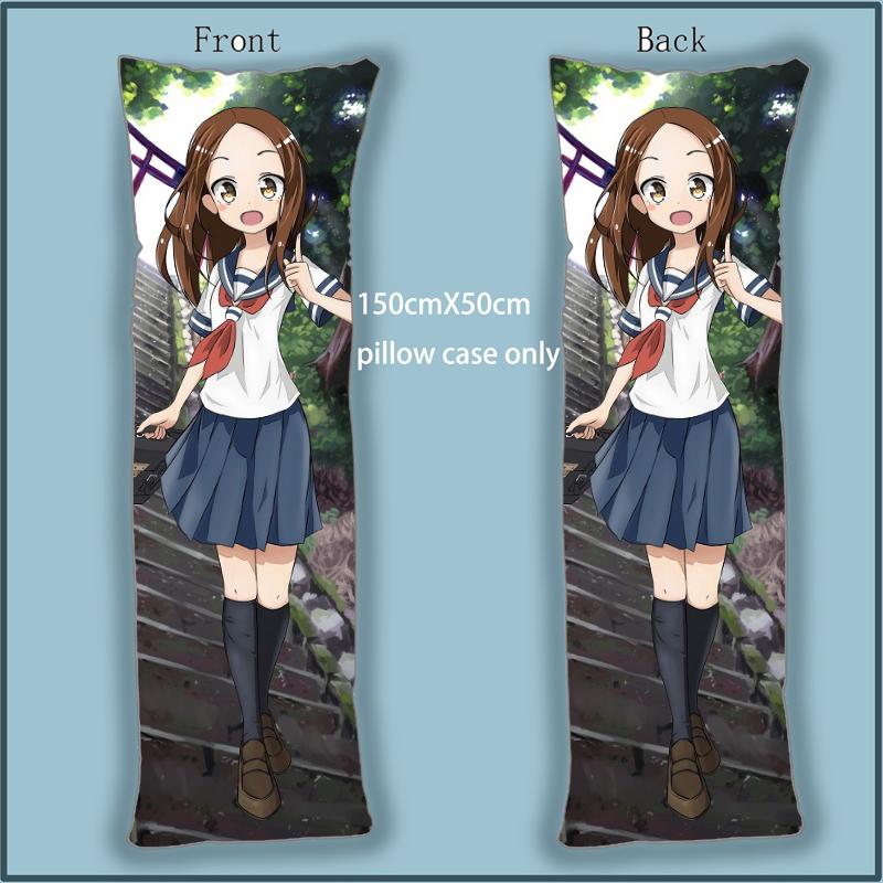 

Anime Dakimakura Body Pillow Case Karakai Jouzu No Takagi San Takagisan uniform Home Decoration Pillowcases Printed long, As pic