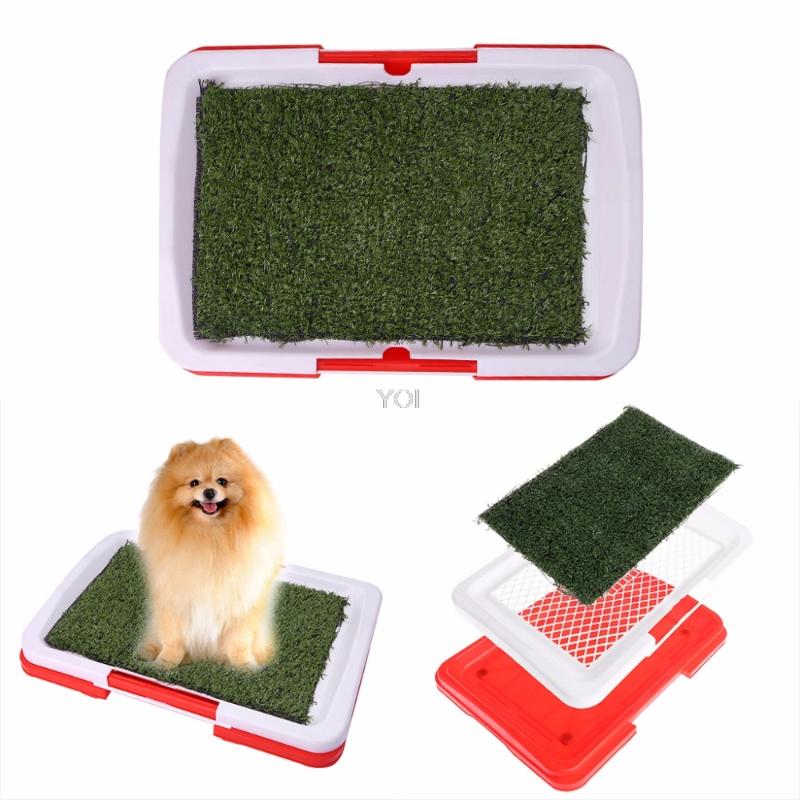

Outdoor Pet Dog Puppy Potty Toilet Urinary Trainer Grass Mat Pad Patch Indoor Home Training Pee Pads New
