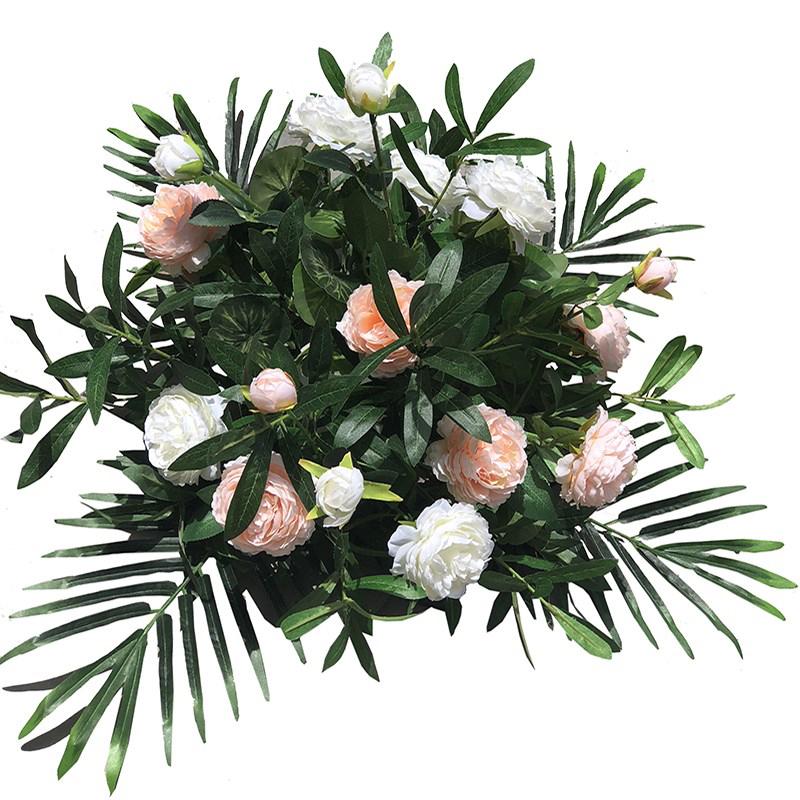 

Customize 35/45/50cm wedding decor table centerpieces artificial flower ball centerpieces leaf backdrop road lead floral ball, A2 35cm