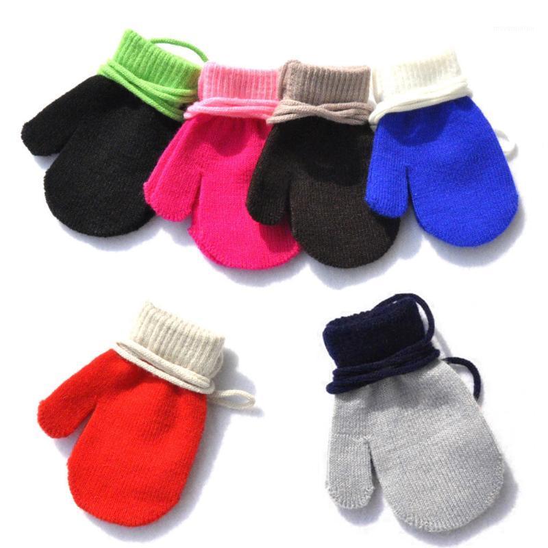 

Children Winter Warm Patchwork Knitted Long Hollow Cute With String Gloves Arm Hand Warmer Knitted Long Fingerless Gloves1