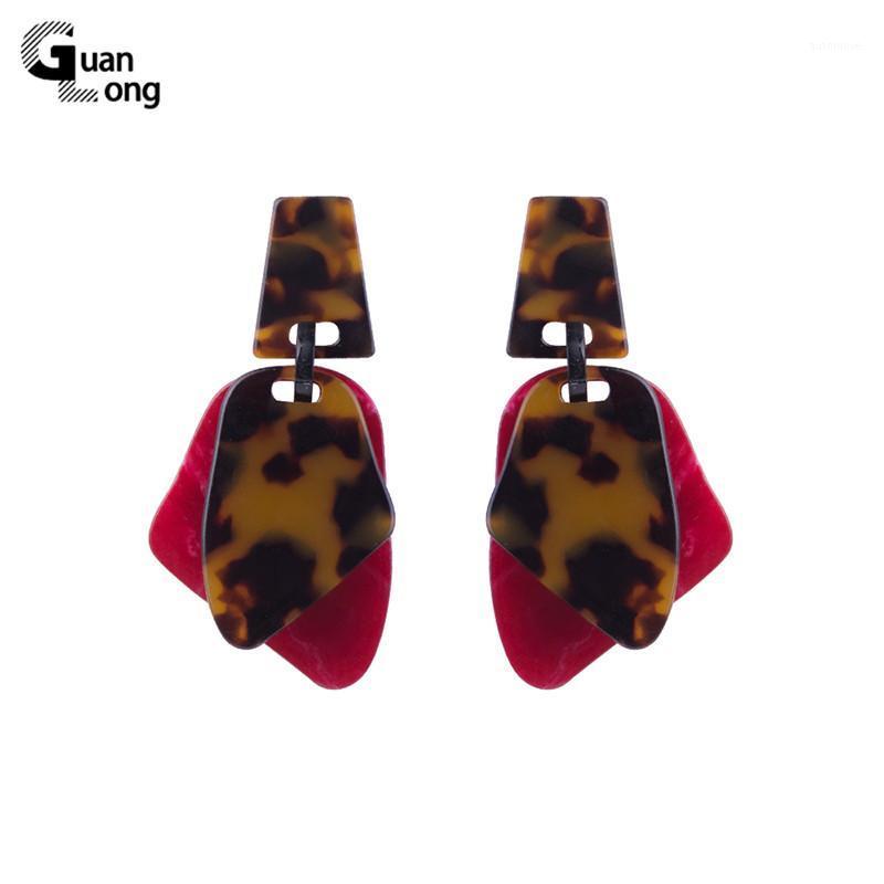 

GuanLong Vintage Long Acrylic Acetic Resin Earrings for Women 2020 Big Geometric Dangle Drop Earings Girl Fashion Jewelry Brinco1