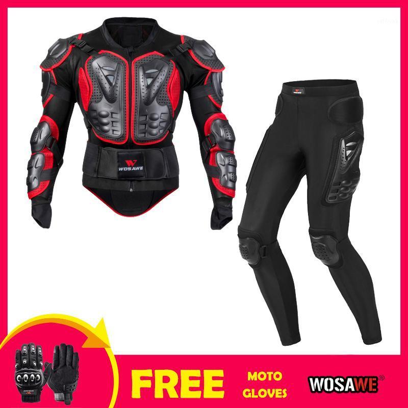 

WOSAWE Motorcycle Full Body Armor Jacket set Motocross Racing Moto Protective Armor + pant Motorbike Protective suit M-2XL1
