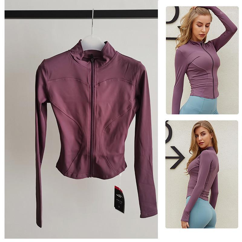 

Rmsix womens autumn winter sports long coat yoga fitness gym wear thin jackets1, Black