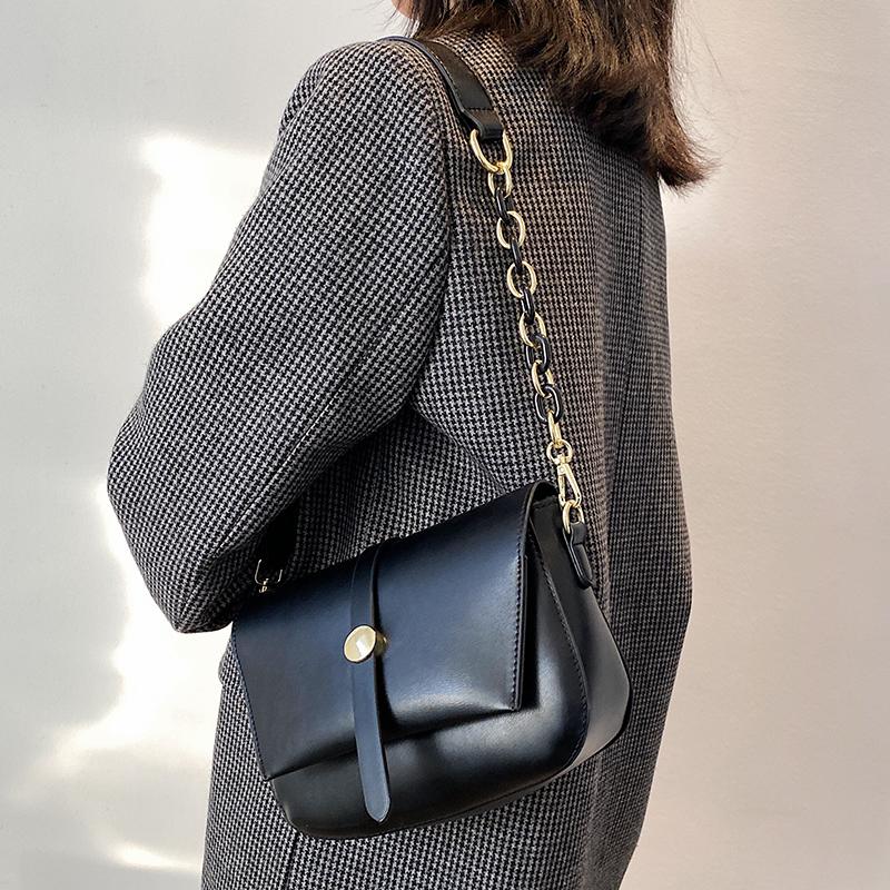 

Designer Pu Leather Women Handbags High Quality Small Chain Shoulder Messenger Bags Fashion Female Crossbody Bags for Women New, Black