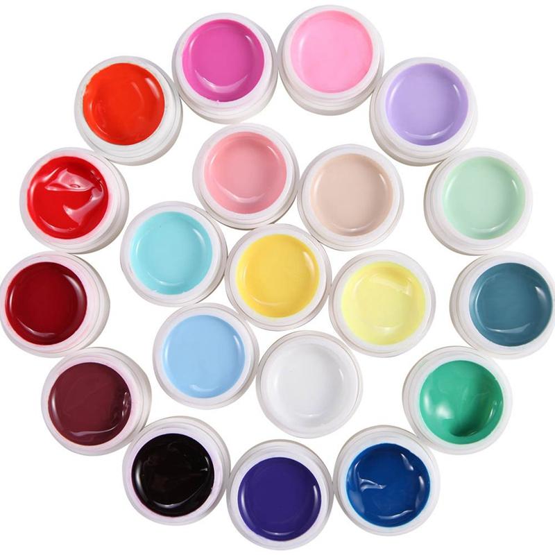 

20 colors lot Gel UV range milkshake PR fake nail tip manicure, As shown