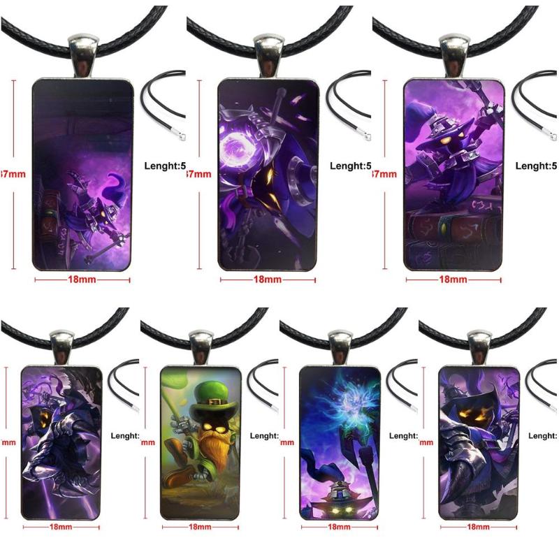 

Necklace Fashion Long Chain With Rectangle Necklace Jewelry For Girls Handmade Gift The Tiny Master Of Evil Veigar