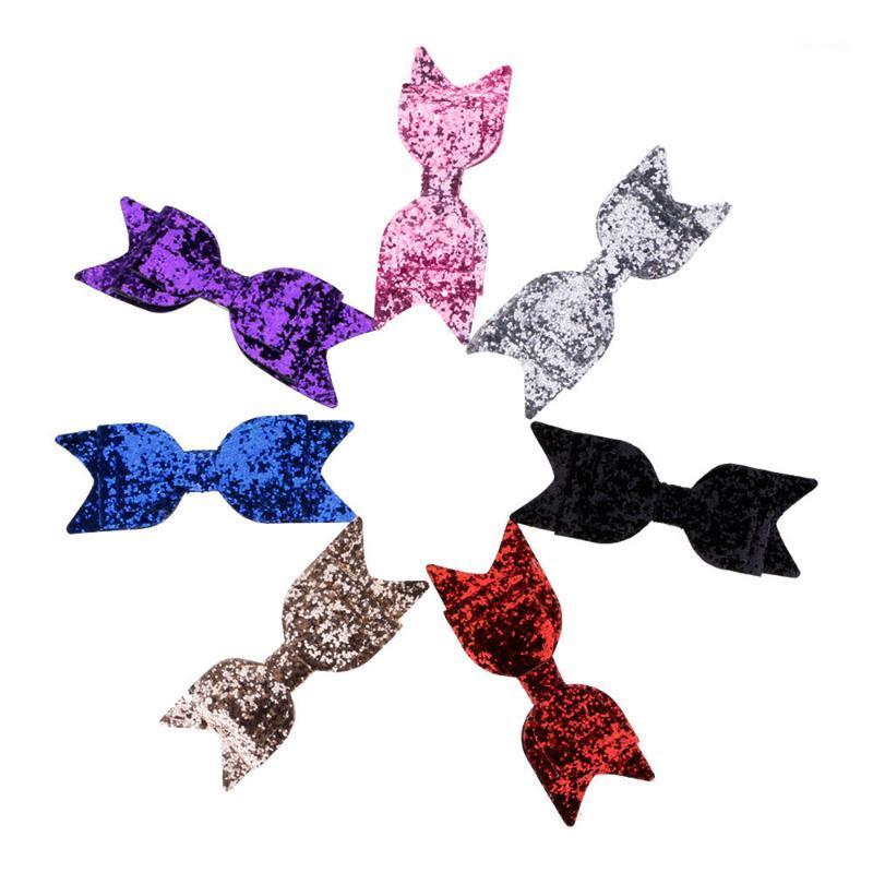 

Shiny Sequin Bowknot Hair Clip Hairpin Fashion Adult/Kids Headwear Excellent elasticity1, Black
