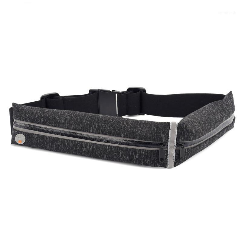 

Running Waist Bag Outdoor Waterproof Reflective Waist Belt Jogging Belt Belly Gym Fitness Runner Sports Mobile Phone Bags1, Black