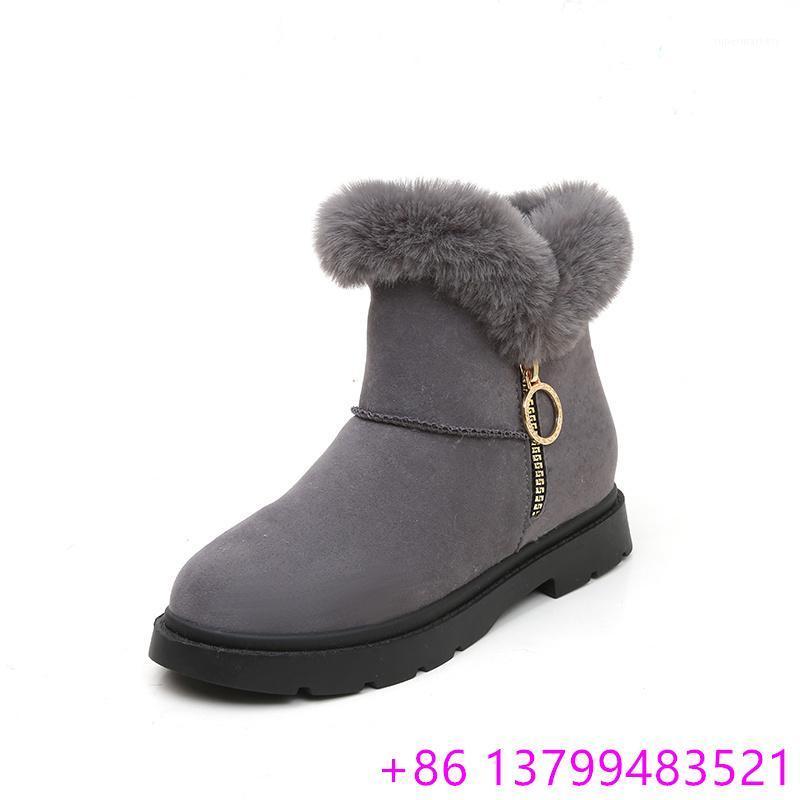 

Cotton Suede Women Snow Boots 2021 Winter Warm New Thick Warm Cotton Pad Thick-soled Ankle Boots Non-slip Girls Shoes1, Black