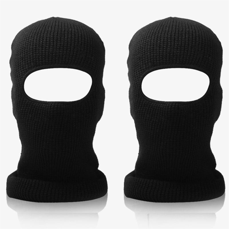 

Unisex Winter Knitted One Hole Ski Mask Hat Cycling Windproof Helmet Lining Full Face Cap Neck Warmer