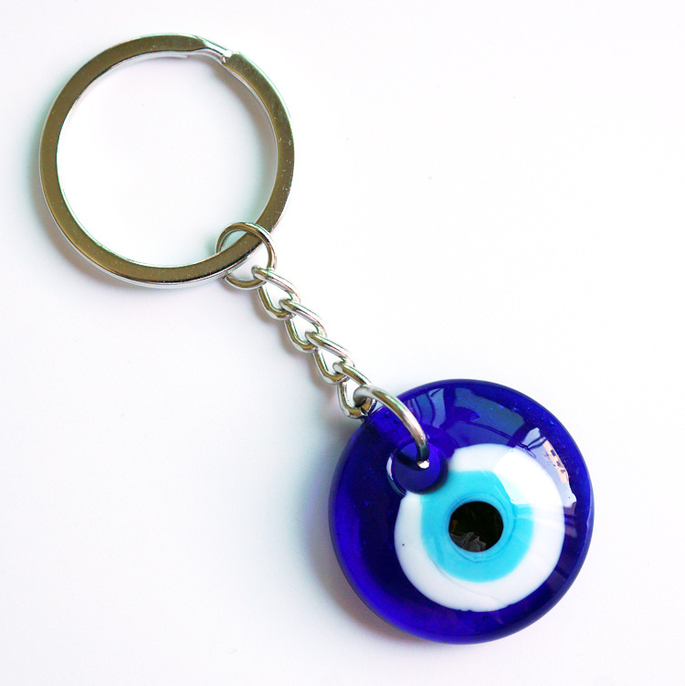 

Greek Turkey Amulet Glass Blue Evil Eye KeyChains