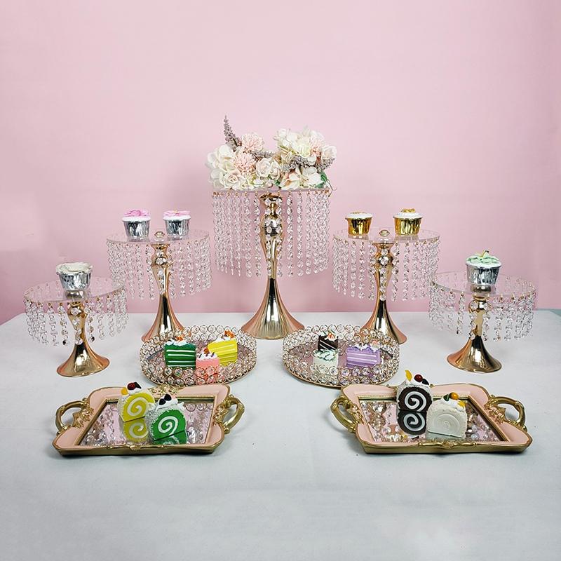 

Other Bakeware Gold Acrylic Surface Wedding Dessert Tray Cupcakes Fruits Cookies Pan Display Serving Rack