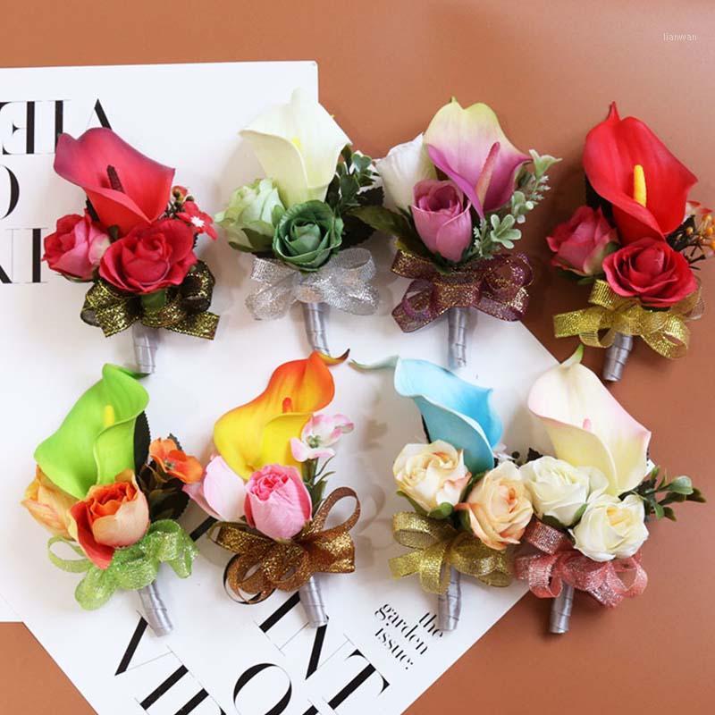 

Artificial Silk Flowers Wedding Party Decorations Simulation Bride Chest Flowers Wrist1