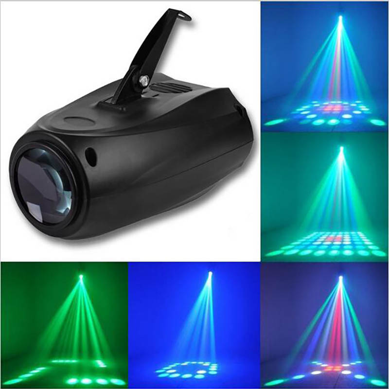 

Sound Control Stage Light LED Laser Projector Lights Activated Auto Flash 10w RGBW Disco Party Club Light Cristmas Decorations
