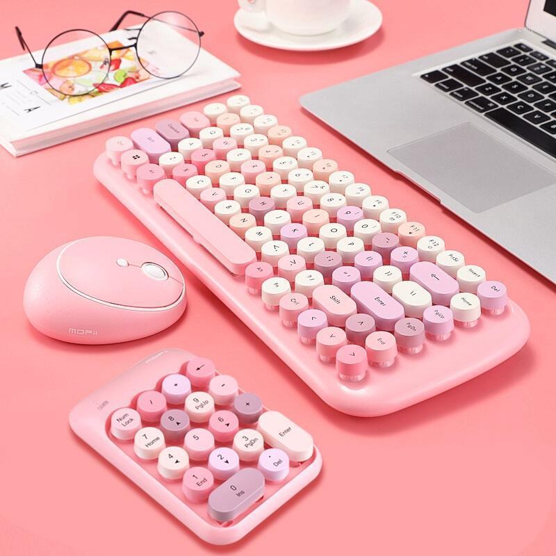 

Notebook Office 3 in 1 Mini 2.4G Wireless Keyboard,Mouse and Number Pad Round Punk Mini Wireless Keyboard and Mouse Set1