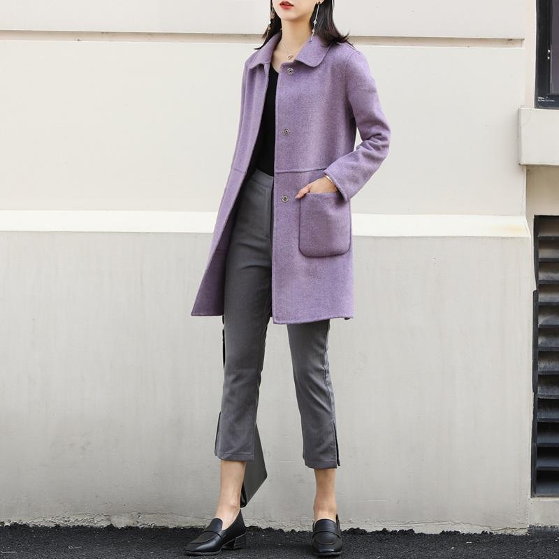 

2020 New arrival autumn women wool coat double-sided cashmere coat female long fashion winter 100% wool good quality jacket, See chart