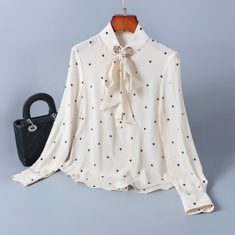 

2020 New Wave Lead Printed Silk Feminine Temperament of Shirts Bk94, See chart