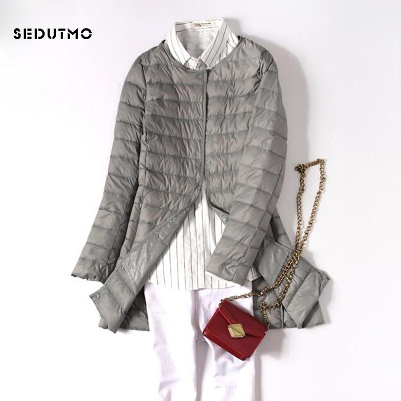 

SEDUTMO Winter Plus Size 4XL Women Duck Down Jackets Ultra Light Thin Coat Casual Long Puffer Jacket Slim Black Spring Parkas