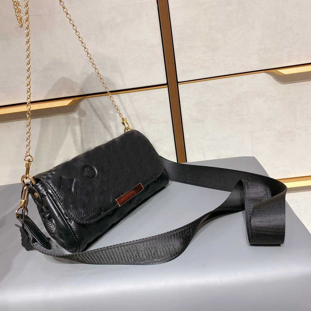 

With Box Women Handbag Fashion Designer Classic Ladys Bags Womens Top Quality Crossbody Bag Designer Chain Bags Print Purses, Black