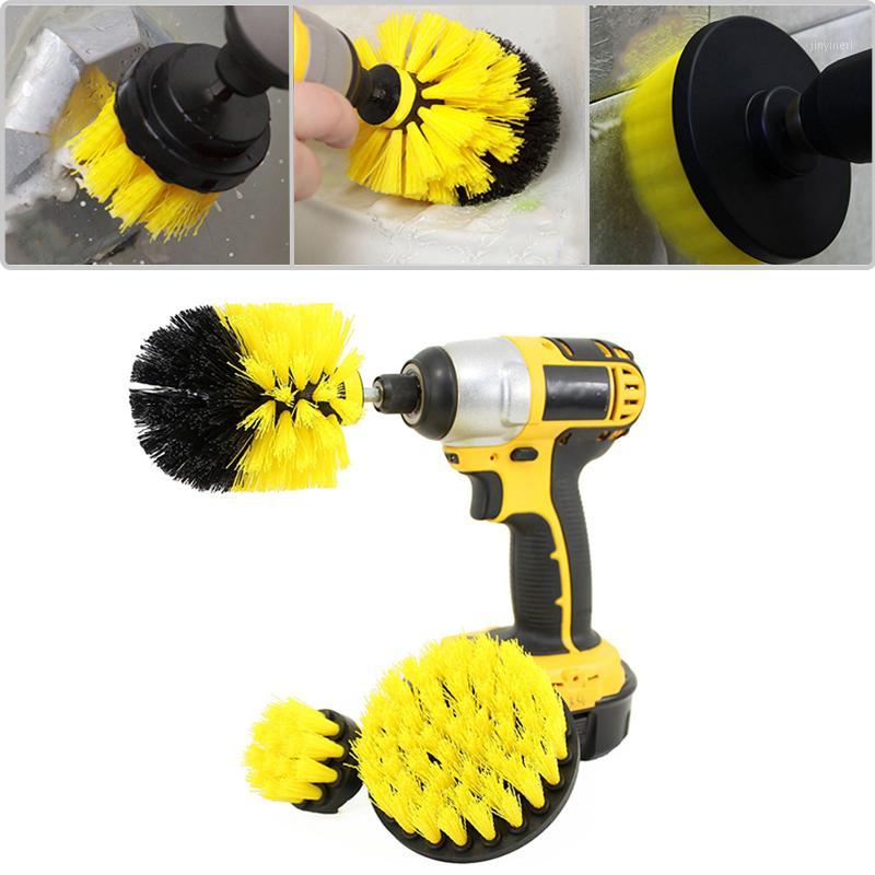 

3 pcs Power Scrub Brush Drill Cleaning Brush for Bathroom Shower Tile Grout Cordless Power Scrubber Drill Attachment Kit1, Green