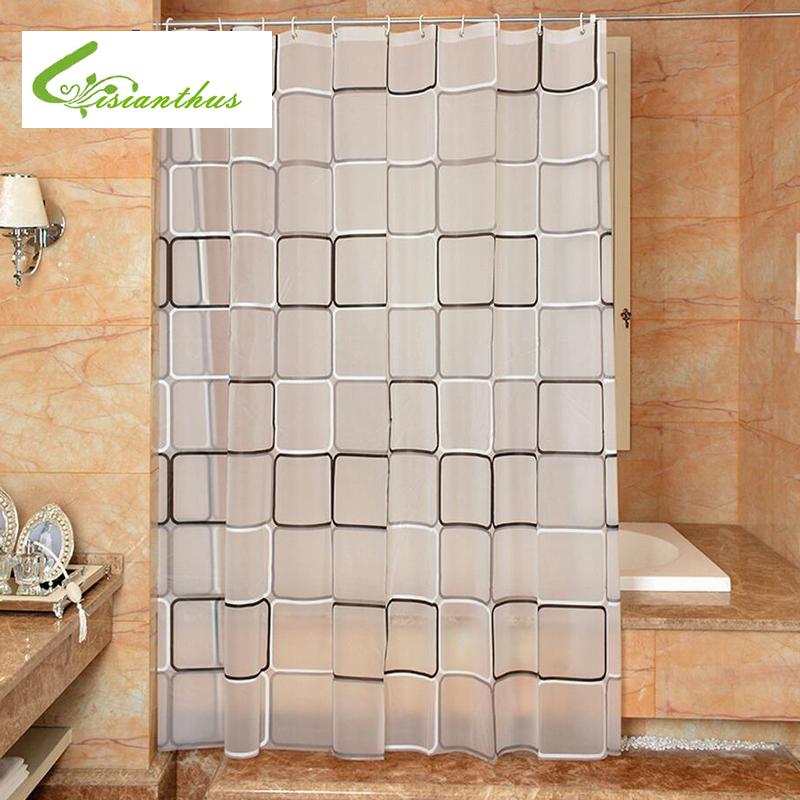 

Geometric Pattern Bathroom Curtain PEVA Eco-friendly Waterproof Moldproof Plastic Shower Curtains Bath Room Products More Size