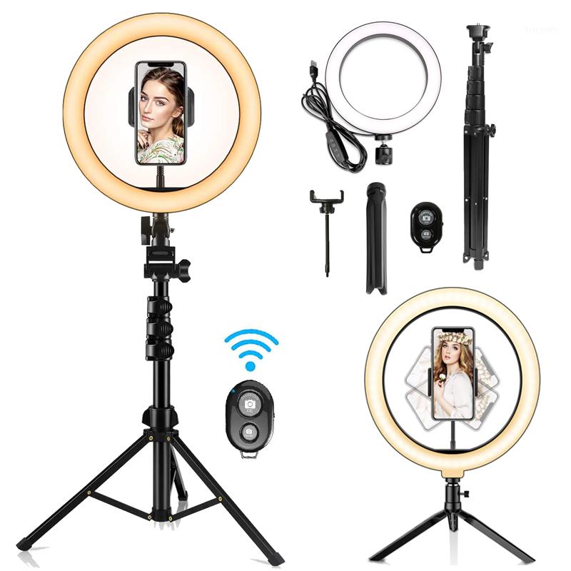 

10inch LED Selfie Ring Light with Stand 26cm Dimmable Camera Phone Ring Lamp with Tripod for Photographic Makeup YouTube Live1