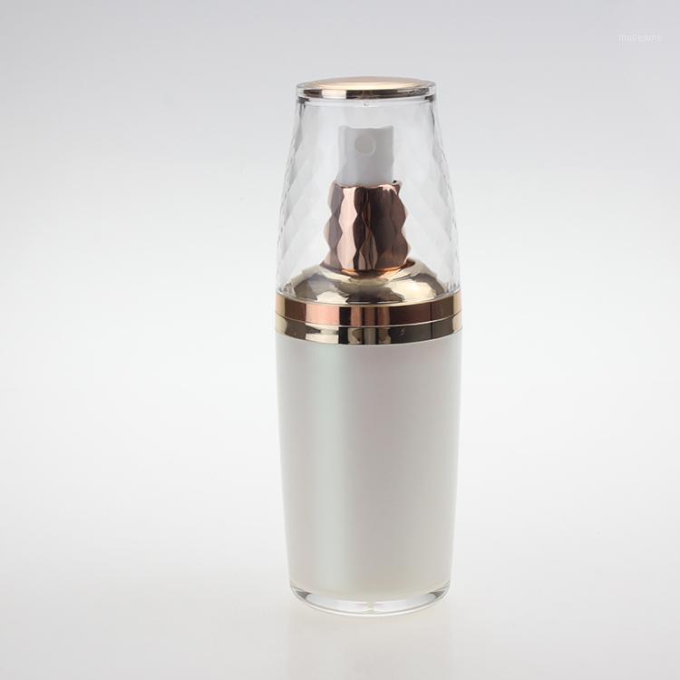 

Lotion/Spray Pump 50ml Pink Acrylic Bottle Cream with Clear Cap1