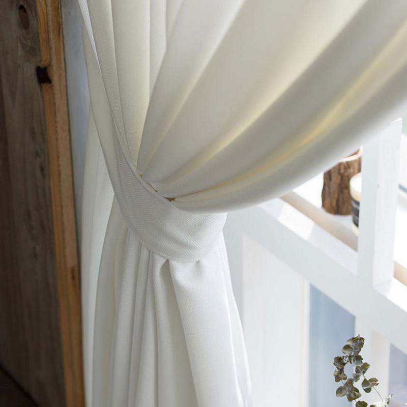 

Customized White Curtains for Living Room Bedroom Nordic Modern Blinds Thick Solid Cloth Curtain Window Treatments Home Decor, 1pc white curtain
