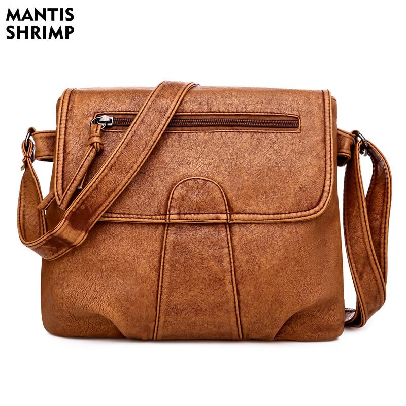 

Women Bags Casual Designers Women Messenger Bags Females Bag Soft Pu Leather Crossbody Shoulder Bag Solid Color Handbag, Black