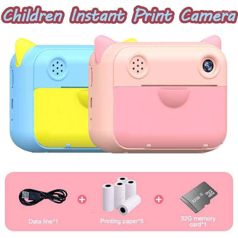 

Children Instant Print Camera 1080P HD Mini Digital Photo Video Camera Kids Toys With Thermal Photo Paper 32GB TF Card1