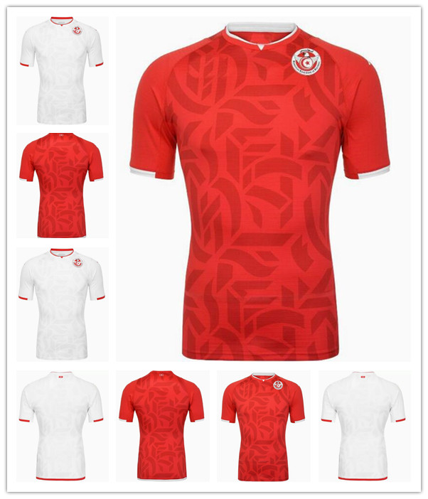 

2022 Tunisia Maillot de Foot 22 Home Red Soccer Jerseys #7 MSAKNI #10 KHAZRI Shirt away White KHALIFA SASSI Tunisia Football uniform