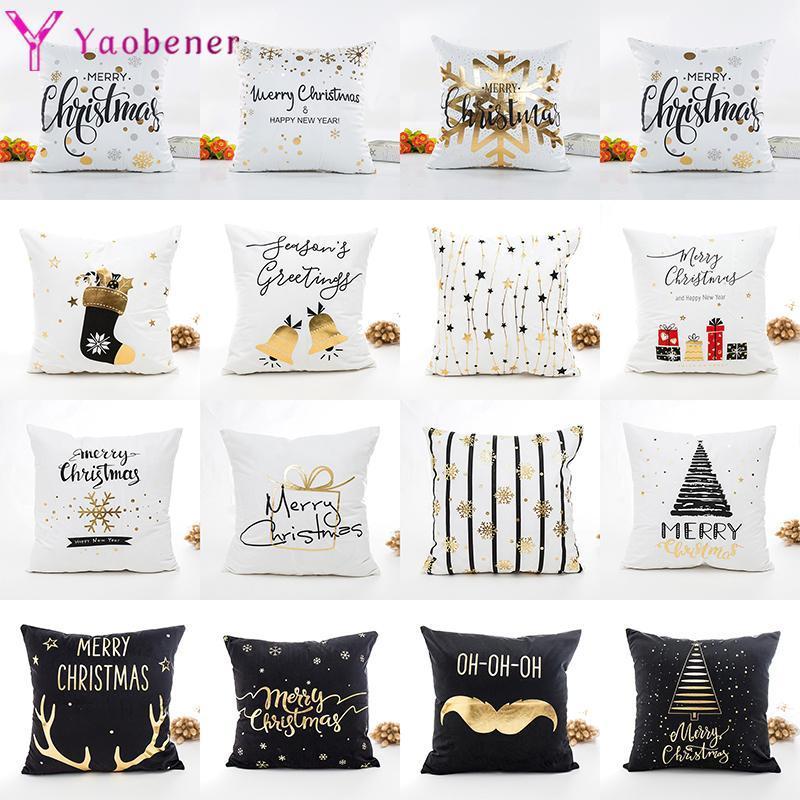 

Merry Christmas Cushion Cover Decorative Sofa Pillow Cover Car Decor Fall Throw Pillowcase Christmas Decoration for Home1, Style 14