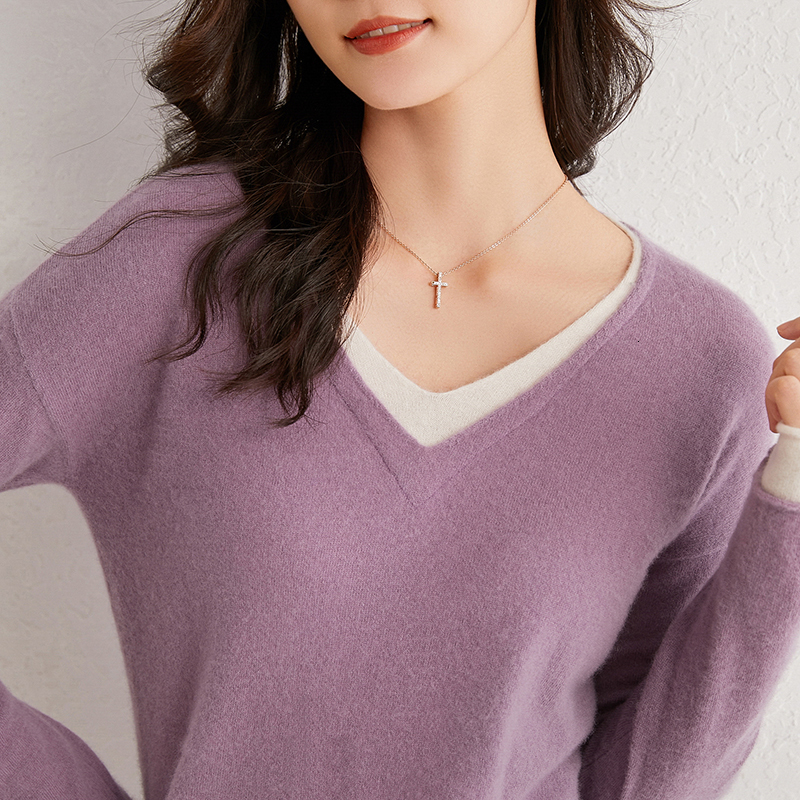 

2021 High quality Wool Knitting and Cashmere 100% Feminine 6 Long Soft Jumpers ZZVG, Beige