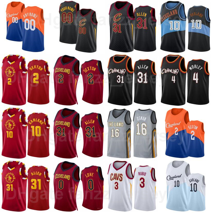 

Printed Basketball 75th Anniversary Ricky Rubio Jersey 3 Collin Sexton 2 Darius Garland 10 Cedi Osman 16 Jarrett Allen 31 Evan Mobley 4 Kevin Love 0 Red Black White, 75th white
