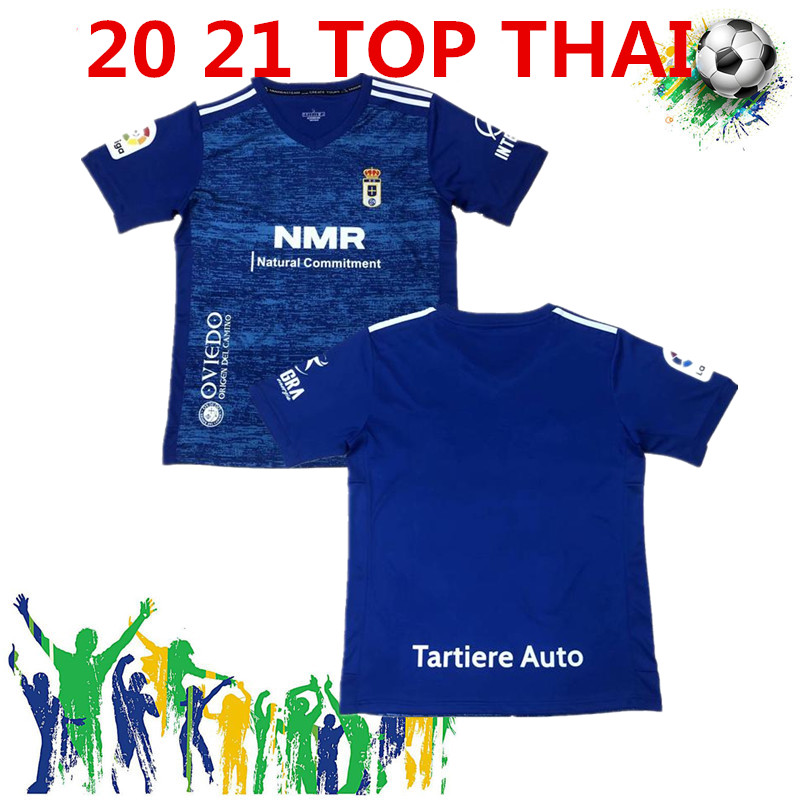 

2020 2021 Real Oviedo IBRA soccer jerseys 20 21 R. FOLCH Y. BÃRCENAS JOHANNESSON MOSSA JAVI MUÃOZ Men football shirt blue white, Black;yellow