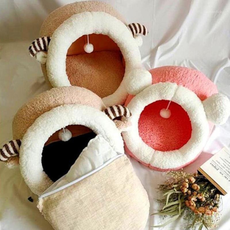 

Warm And Comfortable Pet Bed Dog Cat Bed House Winter Sleeping Bag Portable Indoor Nested Closed Foldable1