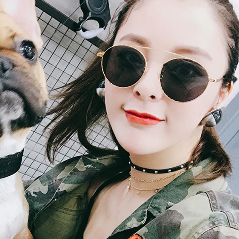 

Small Round Sunglasses Women Retro Vintage Sun Glasses For Men Metal Frame Designer Mirror Points Pink Oval Glass