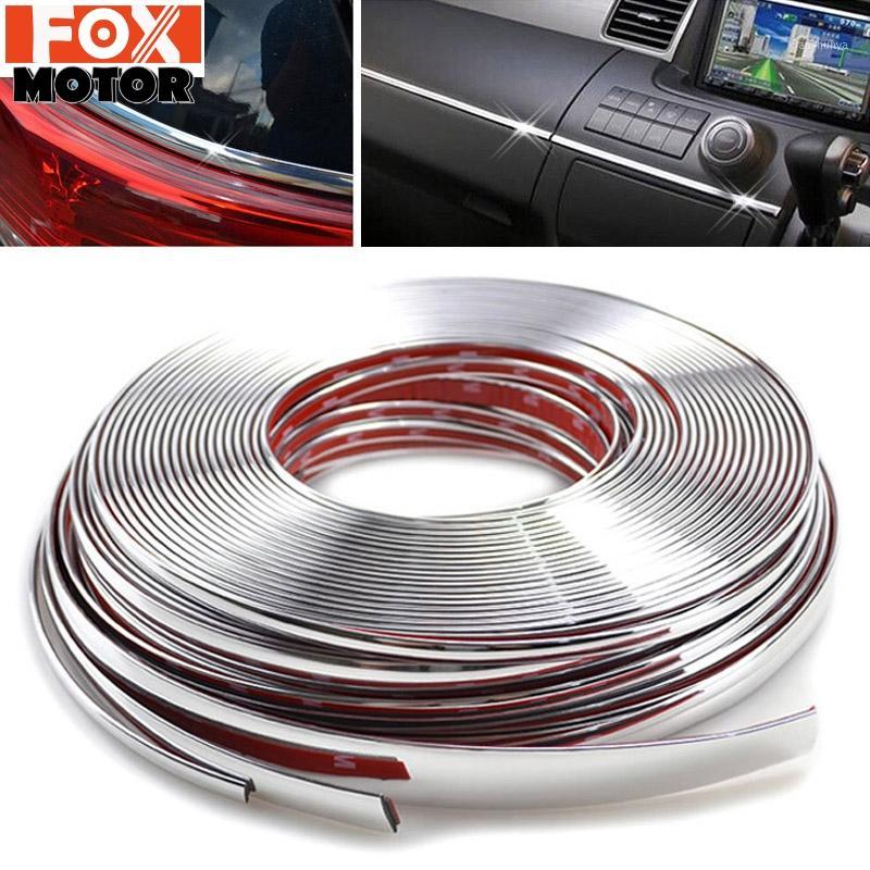 

6M Chrome Car Styling Moulding Strip Trim Door Window Mirror Grille Body Molding Cover Decoration Self Adhesive Crash Protector1