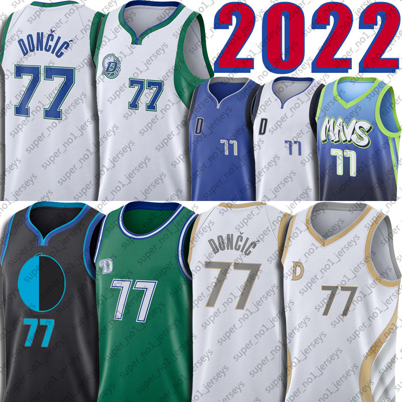 

Luka 77 Basketball Doncic Jersey Throwback Dirk 41 Nowitzki Jerseys Retro 2022 75th Anniversary