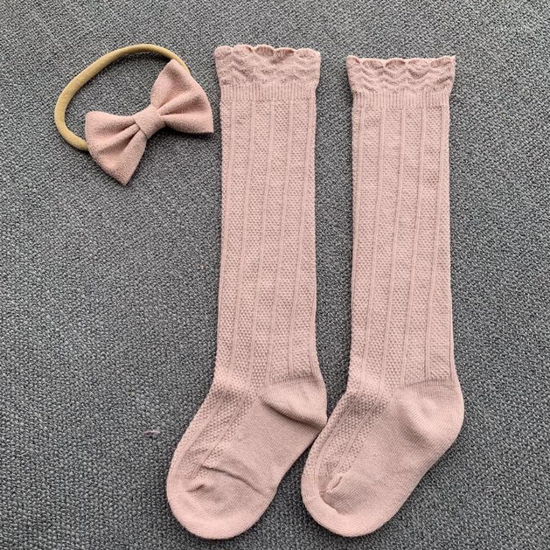 

Suede Nylon Bow Headband Matching Baby Socks Set Floral Nylon Hair Band For Babys Infat Gift Set1, M(1-3t)