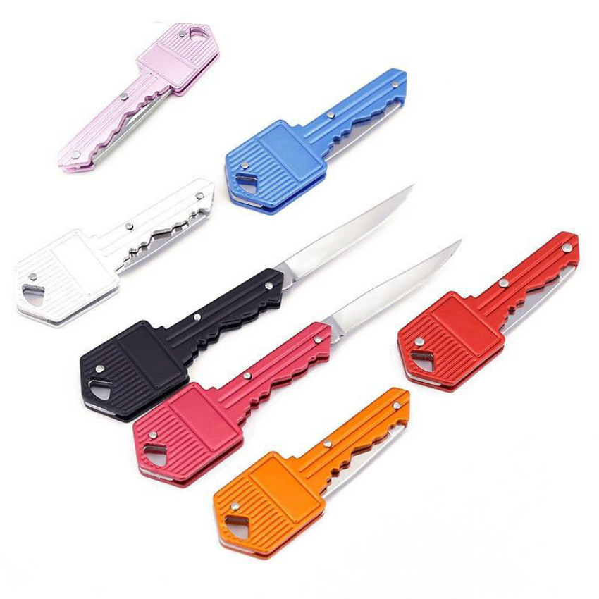 

Fast Delivey Heart Shape Mini Folding Knife Fruit Knife Multifunctional Key Chain Outdoor Saber Swiss Self-defense Knives EDC Tool Gear