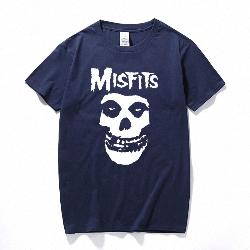 

new men's hip-hop punk skull misfits brand cotton short-sleeve T-shirt marve Y200409 47e7#, Burgundy