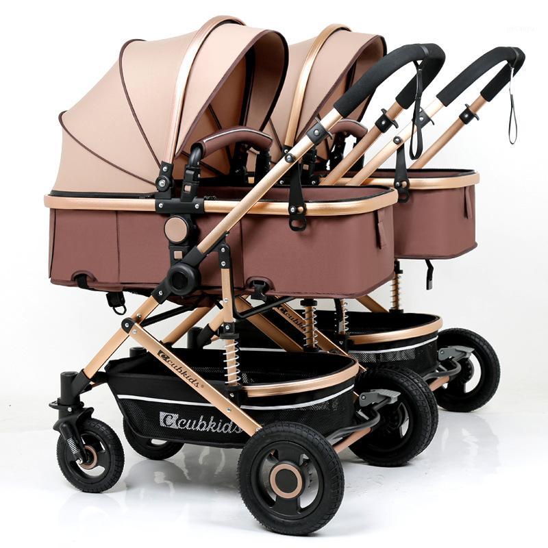 

Luxury Baby Stroller 3 In 1 Baby Carriage Stroller Aluminum Frame High Landscape Folding Carrinho De Carriage BA60TC1