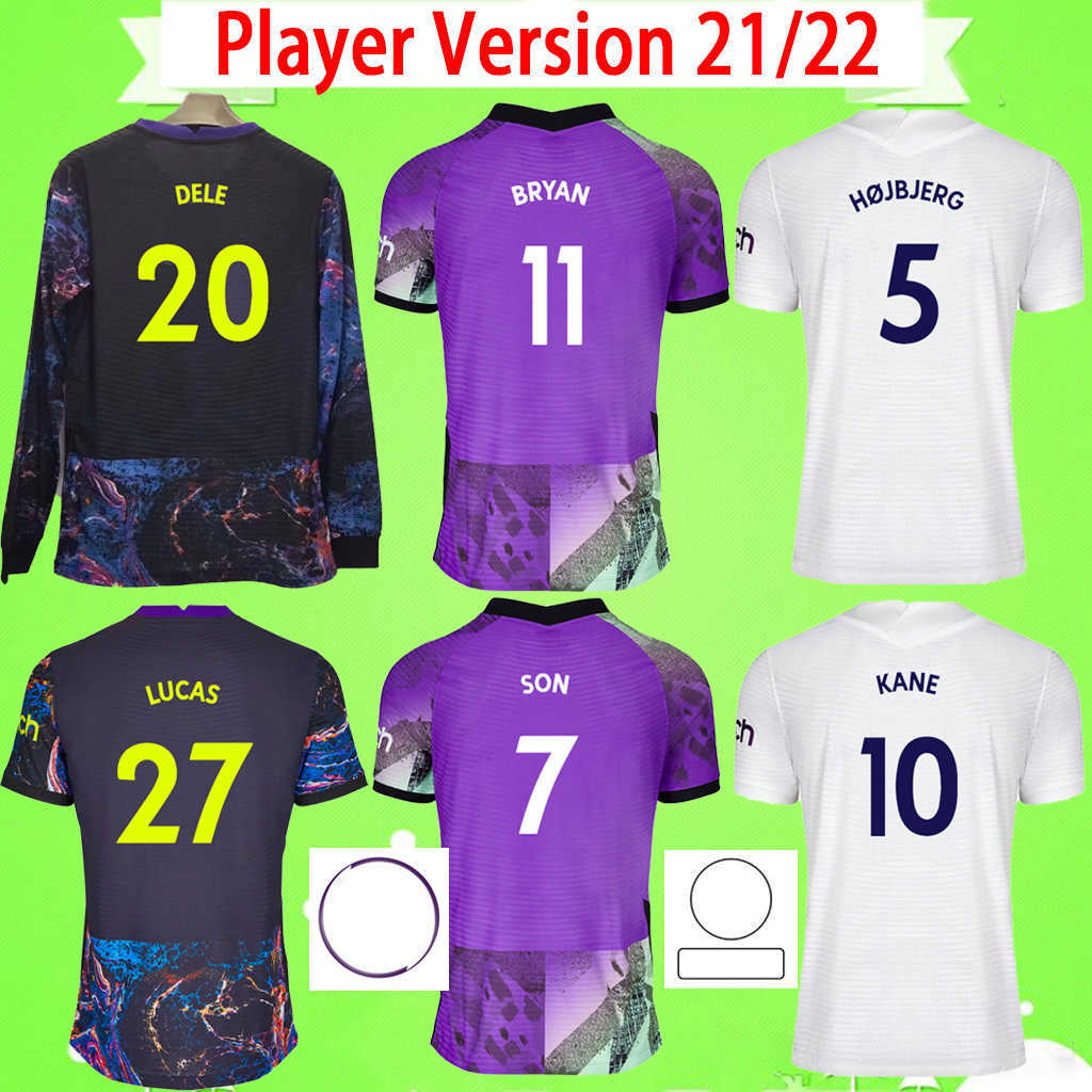 

Long sleeve full Player version 21 22 DELE SON TOTTENHAM KANE soccer jerseys HOJBJERG BERGWIJN LO CELSO SPURS 2021 2022 LUCAS football shirt, Long sleeve player version 21/22