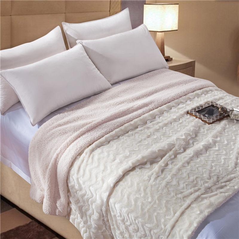 

Mink Lamb velvet Blanket Winter Thicken Warm Soft Couverture Coral Fleece Flannel Raschel Blanket On Bed throw plaids