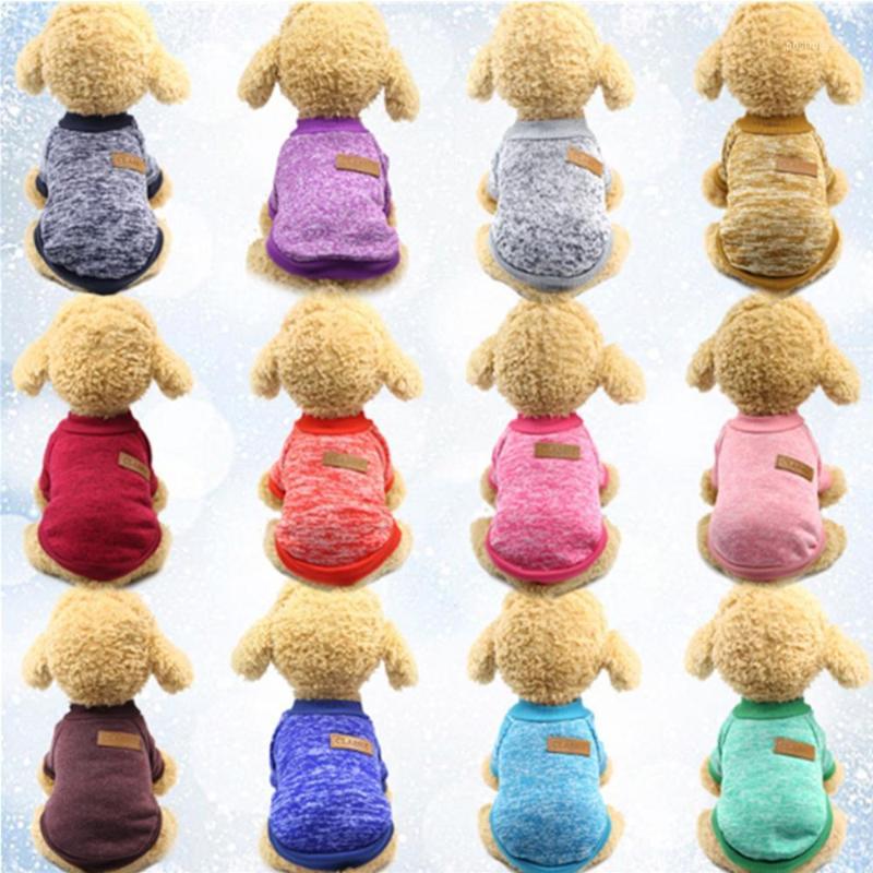

New Colorful Classic Dog Coats Puppy Clothes Sweater shirts for Small Dog Hoodie coat Yorkie Warm Autumn Winter Pet Cat Clothing1