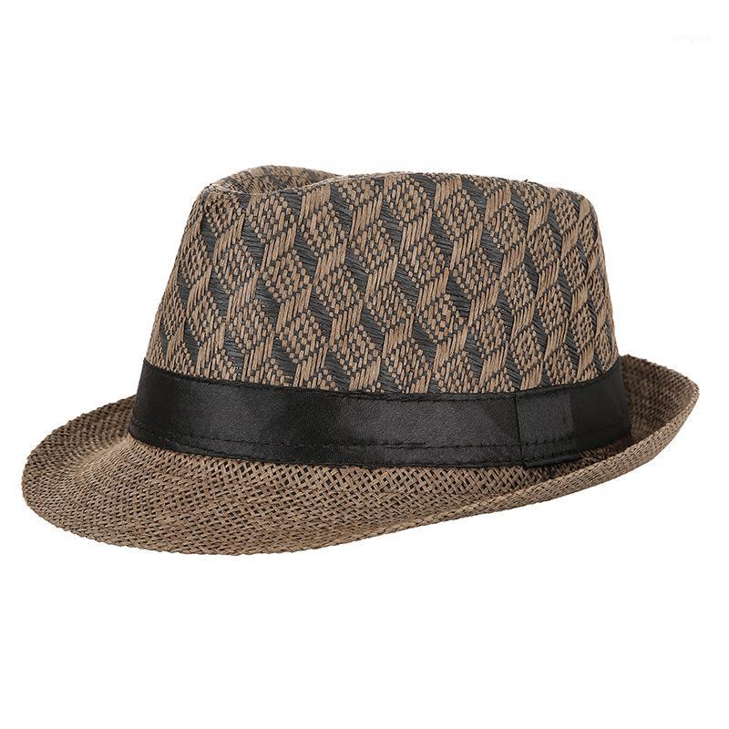 

Wide Brim Hats Adult Summer Outdoors Sunshade Panama Hat Cool Straw Sun Cap Men And Women Causal Fedora 56-58cm1, A3