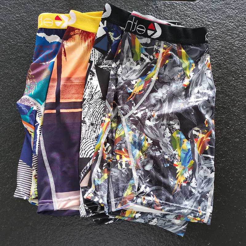 

In Stock 3D Print Breathable Men Underwears Soft Mens Boxers Brief Letter Underpants For Men Sexy Male Shorts Boxer beach pants Quick Dry, Random colors