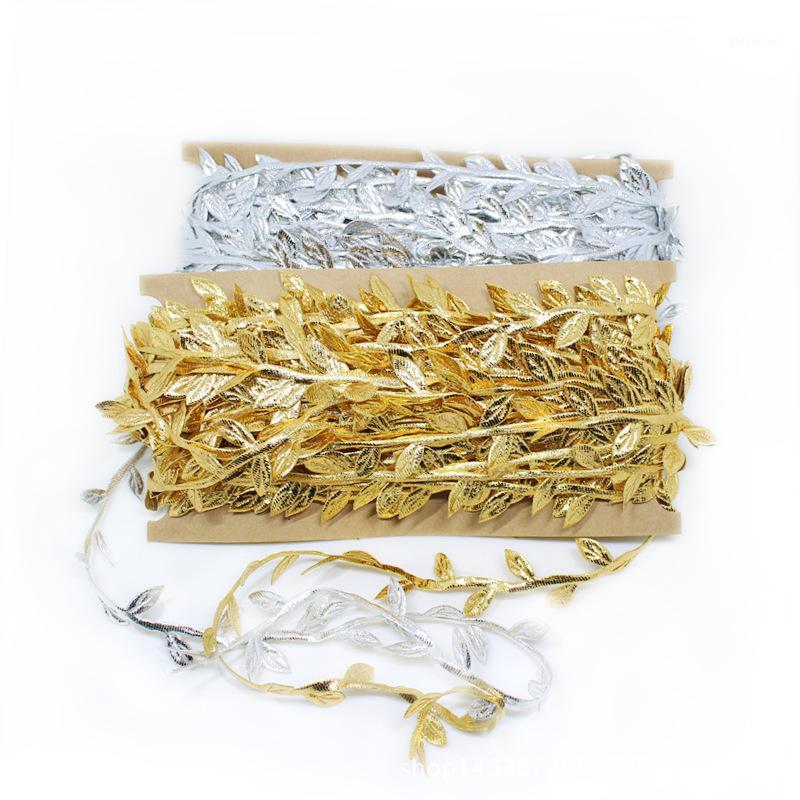 

H601 10 Meters gold and silver Artificial Flower Leaves Rattan Flower Vine DIY Wedding Party Decorative Accessories Garland1