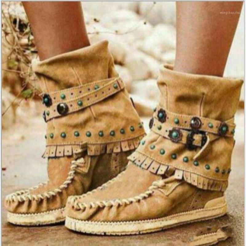 

BRKWLYZ Ankle Boots Gladiator High Heels Wedges Height Incleasing Shoes Booties Vintage PU Leather Slip On Shoe Botas Mujer1, Blue